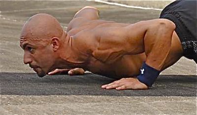Ramon Torres doing pushup