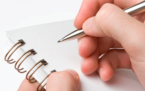 writing on paper