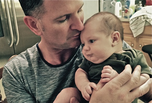 Grandfather and grandson together.