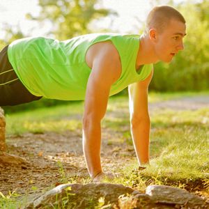 Jason Berry doing pushup